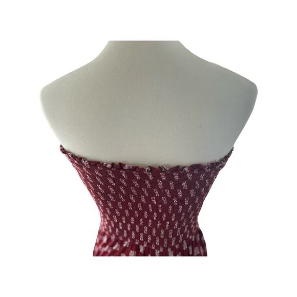 ⭐️ Ann Taylor Loft Beach Print Cute Summer Strapless‎ Smocked Romper Size Small - Picture 3 of 5